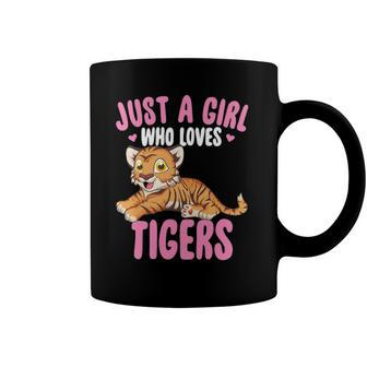 Just A Girl Who Loves Tigers Cute Kawaii Tiger Animal Coffee Mug | Mazezy