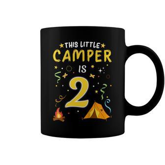 Kids 2 Year Old Camper Kids 2Nd Birthday Camping Costume Coffee Mug - Seseable