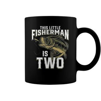 Kids 2 Years Old Fishing Birthday Party Fisherman 2Nd Gift For Boy Coffee Mug | Mazezy