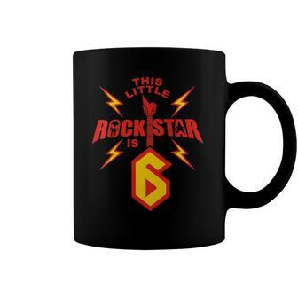 Kids 6Th Birthday Boys Rockstar Rock Music 6 Years Old Coffee Mug | Mazezy