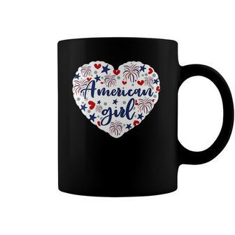 Kids American Girl Patriot 4Th Of July Independence Day Baby Girl Coffee Mug | Mazezy DE
