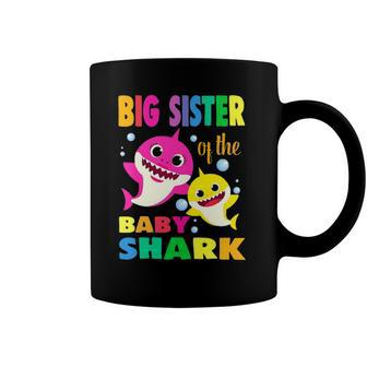 Kids Big Sister Of The Birthday Shark Mom Matching Family Coffee Mug | Mazezy
