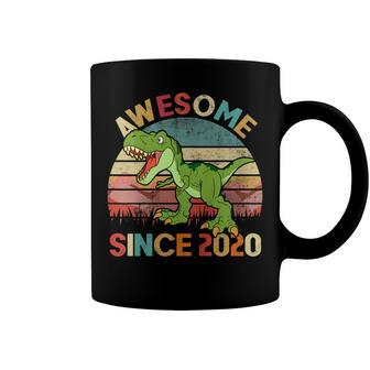 Kids Dinosaur 2Nd Birthday 2 Year Old Awesome Since 2020 Coffee Mug - Seseable