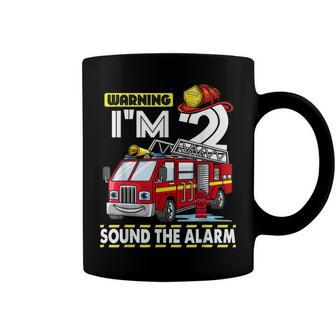 Kids Fire Truck 2Nd Birthday Boy Toddler Firefighter Coffee Mug - Seseable