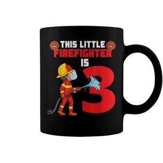 Kids Fire Truck 3Rd Birthday 3 Year Old Boy Toddler Coffee Mug - Seseable