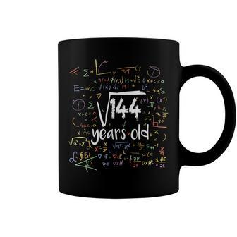 Kids Funny Square Root Of 144 12Th Birthday 12 Year Old Math Coffee Mug - Seseable