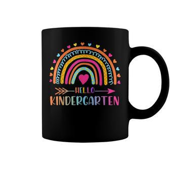 Kids Hello Kindergarten Funny Rainbow Coffee Mug - Seseable