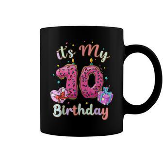 Kids Its My 10Th Birthday 10 Years Old Funny Donut Cake Coffee Mug - Seseable