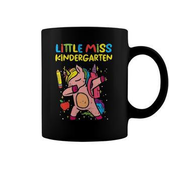 Kids Little Miss Kindergarten Dab Unicorn First Day Of Girls Coffee Mug | Mazezy