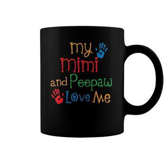 Kids My Mimi And Peepaw Love Me Coffee Mug | Mazezy