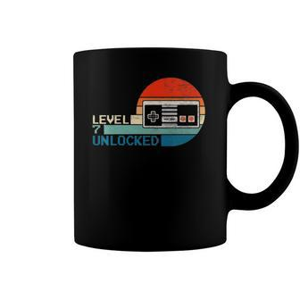 Kids Unlocked Level 7 Birthday Boy Video Game Controller Coffee Mug | Mazezy