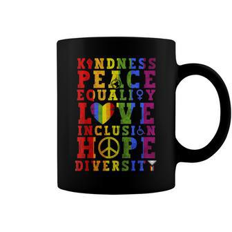 Kindness Equality Love Lgbtq Rainbow Flag Gay Pride Month Coffee Mug | Mazezy AU