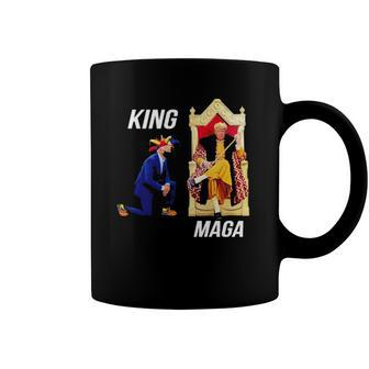King Maga Biden Clown Kneel Trump King Coffee Mug | Mazezy