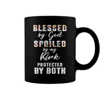 Kirk Name Gift Blessed By God Spoiled By My Kirk Coffee Mug - Seseable