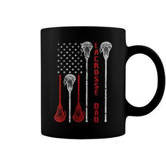 Lacrosse Dad 4Th Of July Usa Flag Gift Coffee Mug - Seseable