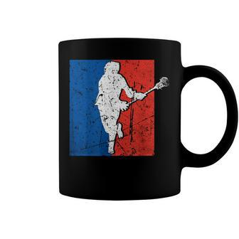 Lacrosse Usa Flag Lacrosse Player Men Woman Kids Coffee Mug - Seseable