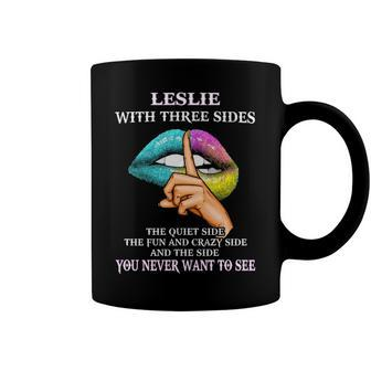 Leslie Name Gift Leslie With Three Sides Coffee Mug - Seseable
