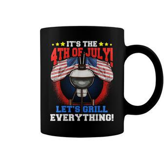 Lets Grill Everything Funny Family Bbq Dad 4Th Of July Coffee Mug - Seseable