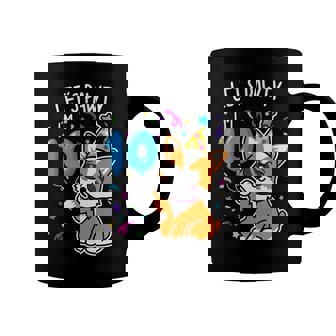 Lets Pawty Im 10Th Birthday Corgi 10 Years Old Birthday Coffee Mug - Monsterry