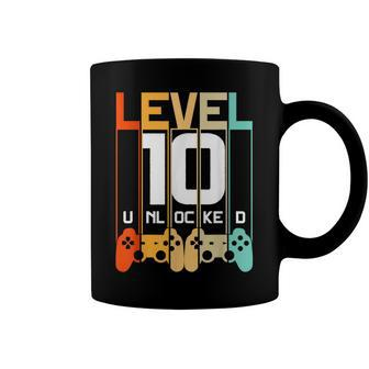 Level 10 Unlocked 10Th Birthday Matching Video Game Coffee Mug - Seseable
