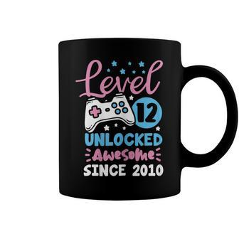 Level 12 Unlocked Awesome 2010 12Th Birthday Girl Video Game Coffee Mug - Seseable