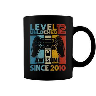 Level 12 Unlocked Awesome Since 2010 12Th Birthday Game Boy Coffee Mug - Seseable