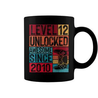 Level 12 Unlocked Awesome Since 2010 12Th Birthday Gaming V8 Coffee Mug - Seseable