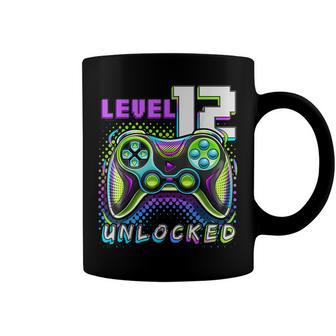 Level 12 Unlocked Video Game 12Th Birthday Gamer Boys V3 Coffee Mug - Seseable