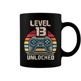 Level 13 Unlocked Video Game 13Th Birthday Gamer Boys V2 Coffee Mug - Seseable