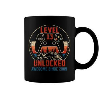Level 13 Unlocked Video Gamer Awesome Since 2009 Vintage Coffee Mug - Seseable