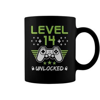 Level 14 Unlocked Funny 14Th Birthday Coffee Mug | Mazezy