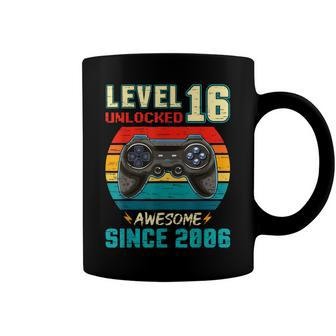 Level 16 Unlocked 16Th Bday Boy Kids Awesome 2006 Video Game Coffee Mug - Seseable