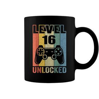 Level 16 Unlocked 16Th Video Gamer Birthday Boy Gift Coffee Mug - Seseable