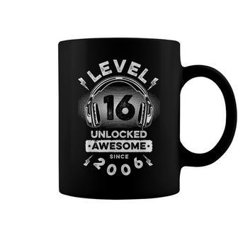 Level 16 Unlocked Awesome 2006 16Th Birthday Boy Video Game Coffee Mug - Seseable