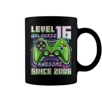 Level 16 Unlocked Awesome 2006 Video Game 16Th Birthday Boys Coffee Mug - Seseable
