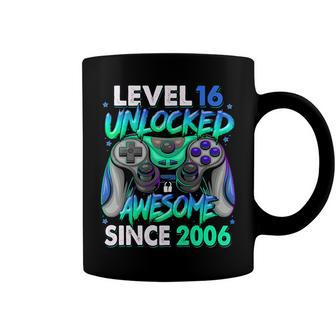 Level 16 Unlocked Awesome Since 2006 16Th Birthday Gaming V2 Coffee Mug - Seseable