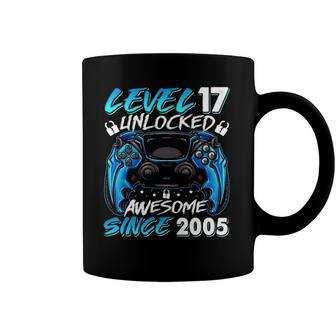 Level 17 Unlocked Awesome Since 2005 17Th Birthday Gifts Coffee Mug | Mazezy