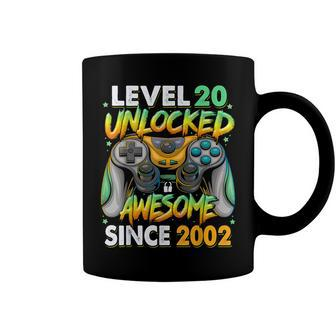 Level 20 Unlocked Awesome Since 2002 20Th Birthday Gaming V3 Coffee Mug - Seseable