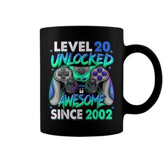 Level 20 Unlocked Awesome Since 2002 20Th Birthday Gaming V4 Coffee Mug - Seseable