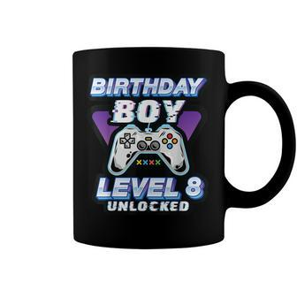 Level 8 Unlocked 2014 Bday Video Game 8Th Birthday Boy Gamer Coffee Mug - Seseable