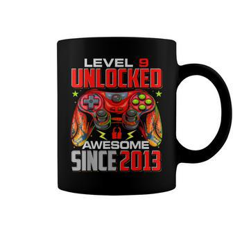 Level 9 Unlocked Awesome Since 2013 9Th Birthday Gaming V3 Coffee Mug - Seseable