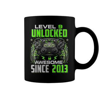 Level 9 Unlocked Awesome Since 2013 9Th Birthday Gaming V7 Coffee Mug - Seseable