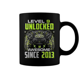 Level 9 Unlocked Awesome Since 2013 9Th Birthday Gaming V8 Coffee Mug - Seseable