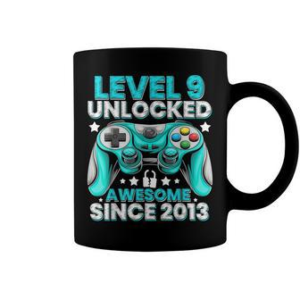 Level 9 Unlocked Awesome Since 2013 9Th Birthday Gaming V9 Coffee Mug - Seseable