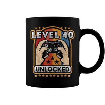 Level 9 Unlocked Video Game Controller 40Th Birthday Coffee Mug - Seseable