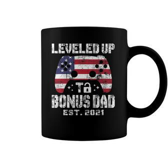 Leveled Up To Daddy Bonus Dad Est 2021 Unlocked Fathers Day Coffee Mug | Mazezy