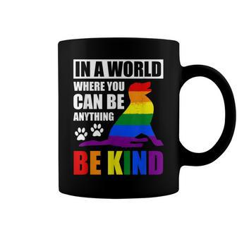 Lgbt Gay Pride In A World Where You Can Be Anything Be Kind V3 Coffee Mug - Seseable