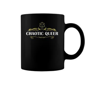 Lgbtq Chaotic Queer Alignment D20 Funny Tabletop Rpg Gamers Coffee Mug | Mazezy