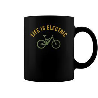 Life Is Electric E-Bike Cycling Lovers Gift Coffee Mug | Mazezy