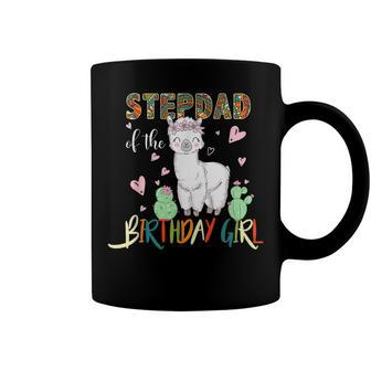 Llama Birthday Stepdad Of The Birthday Girl Outfits Coffee Mug - Seseable